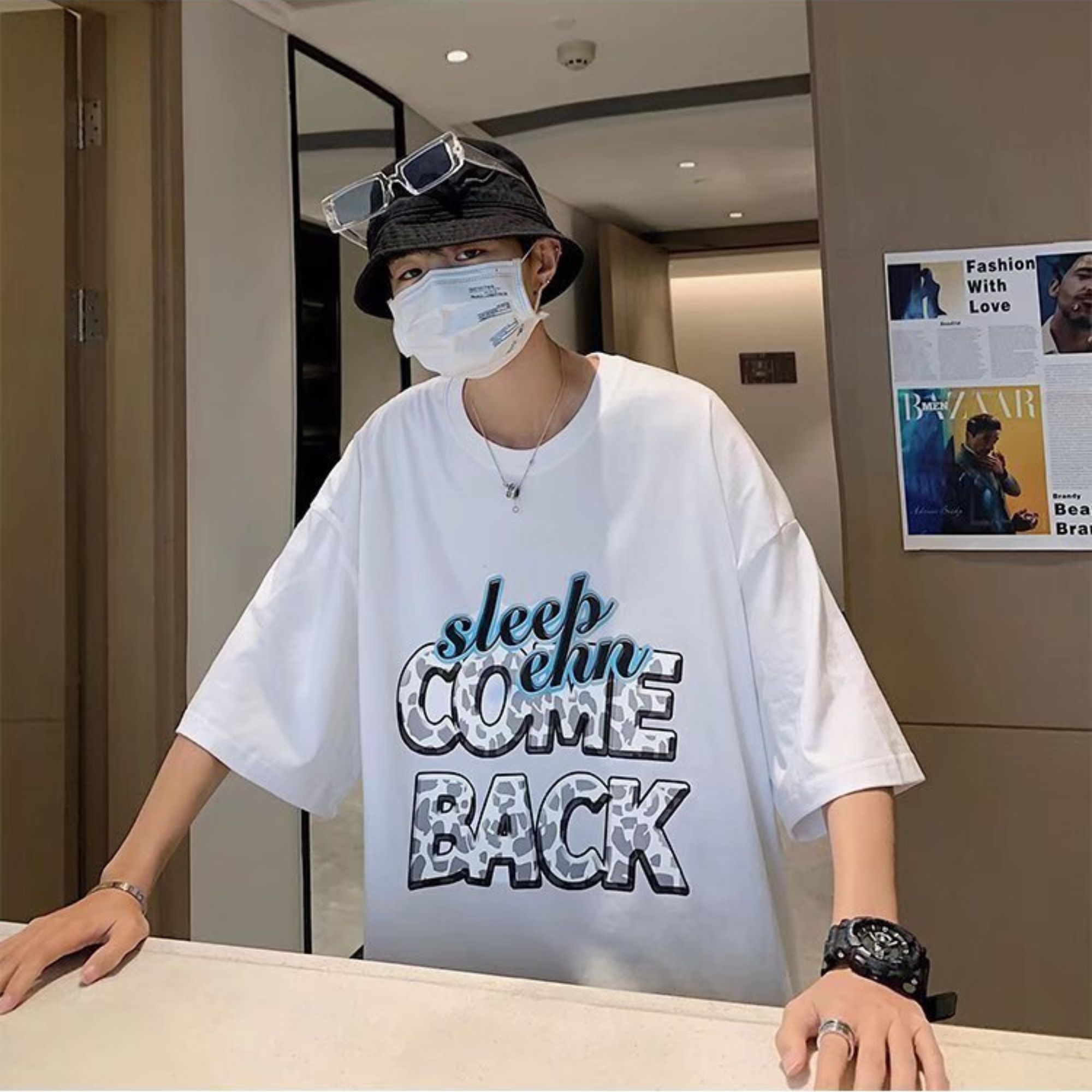 Áo thun unisex tay lỡ in chữ sleep come back, áo phông unisex freesize, áo thun unisex cotton nam nữ jteeman jt31 (5) Ao thun unisex tay lo in chu sleep come back ao phong unisex freesize ao thun unisex cotton nam nu jteeman jt31 5
