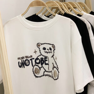 Áo thun unisex tay lỡ form rộng in hình gấu Bear UNOTOBE dành cho nam nữ, áo phông unisex JTeeMan hình dễ thương vải Cotton thoáng mát JT35_1