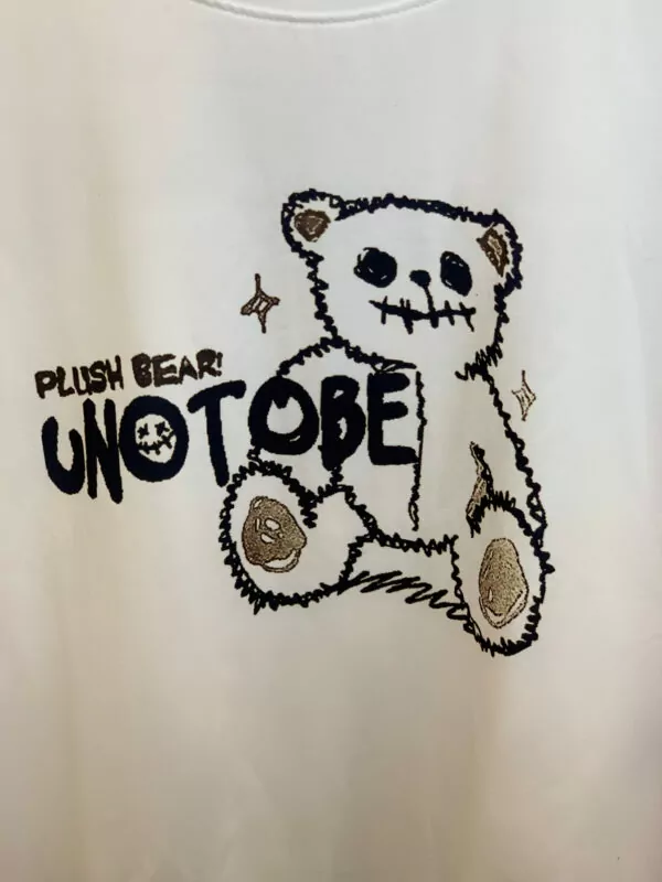 Áo thun unisex tay lỡ form rộng in hình gấu bear unotobe dành cho nam nữ, áo phông unisex jteeman hình dễ thương vải cotton thoáng mát jt35_4