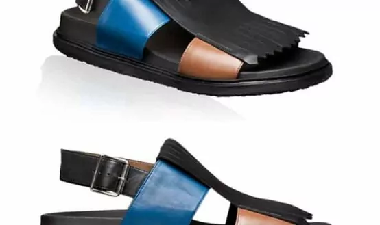 Marni Fussbett Leather Sandals