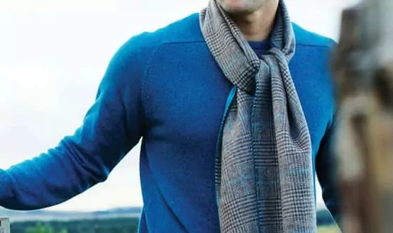 Johnstons of Elgin Glen-check Colour Twist Scarves