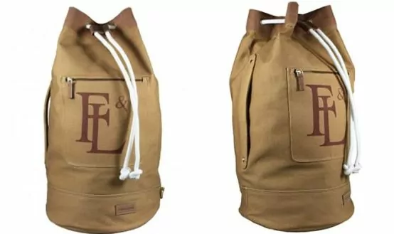 ARNOLD DUFFEL BAG LEATHER TRIM TAN